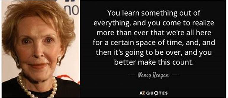 Quotes by nancy reagan